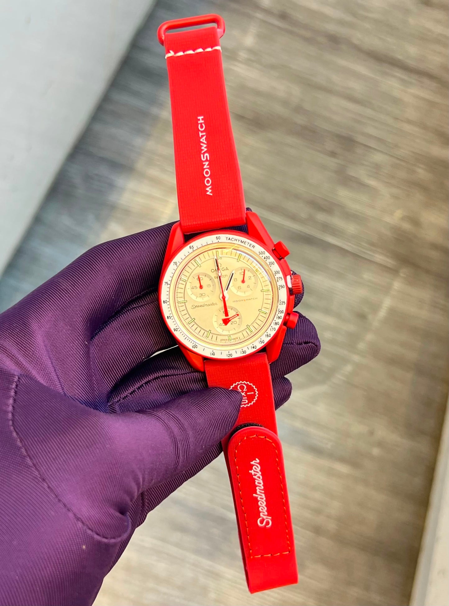 Swatch x Omega Bioceramic Moonswatch Mission to Neptune - RED