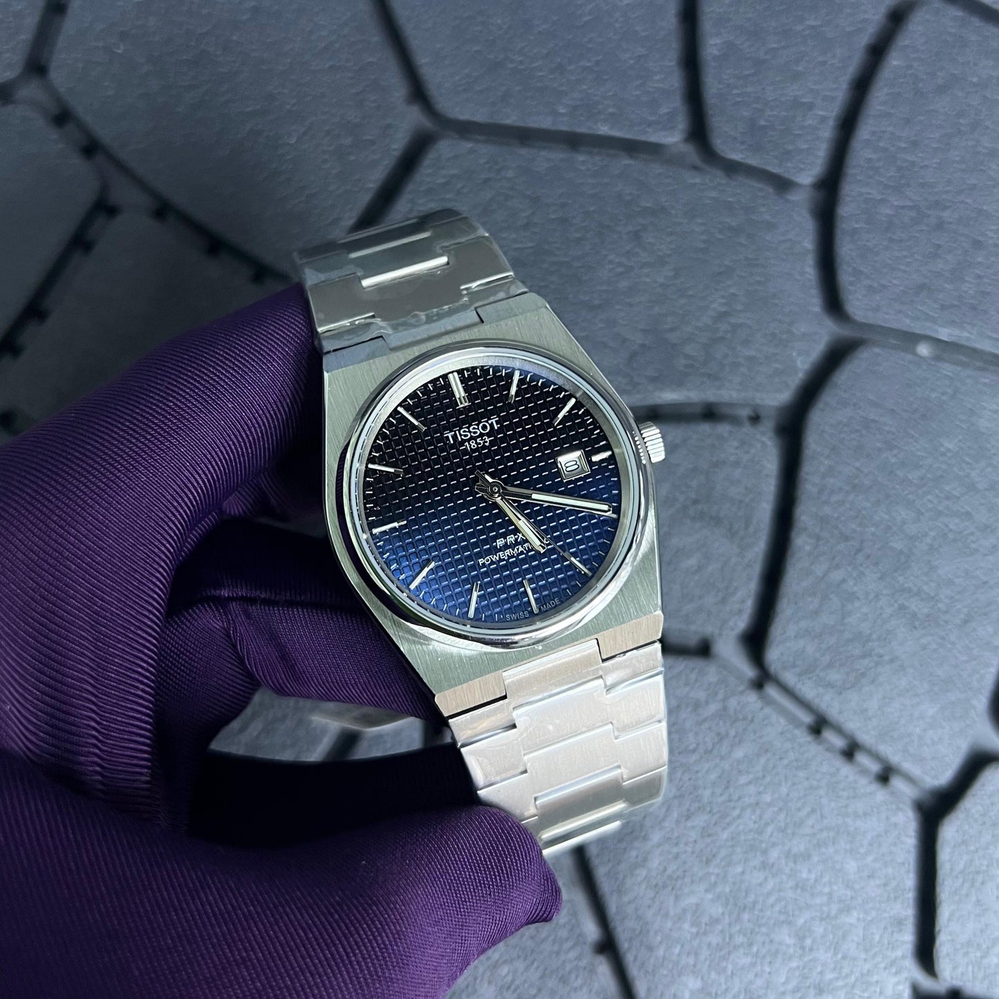 Tissot PRX - Silver Black Navy