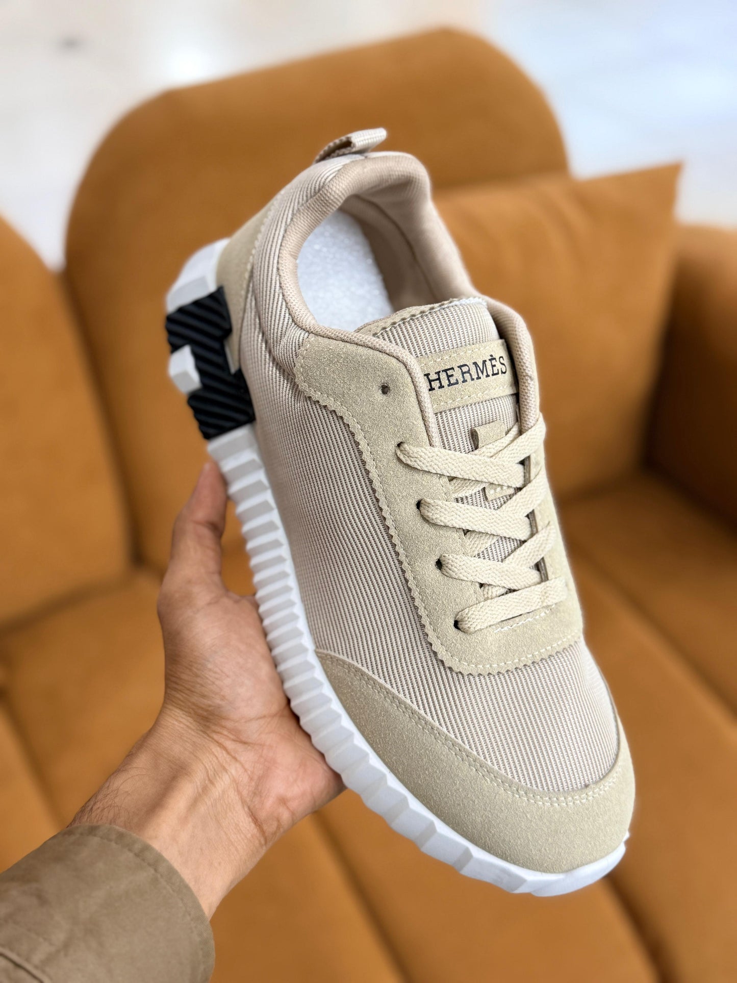 Hermes Bouncing - Light Brown White