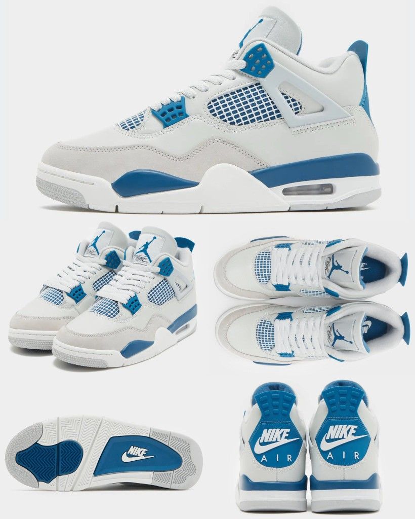 Air Jordan 4 Retro - White / Blue