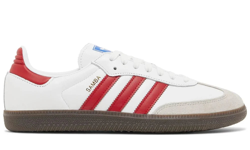 Adidas Samba - White Scarlet