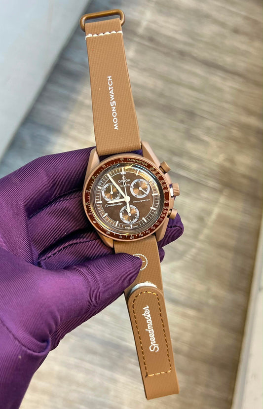 Swatch x Omega Bioceramic Moonswatch Mission to Neptune - Desert Edition