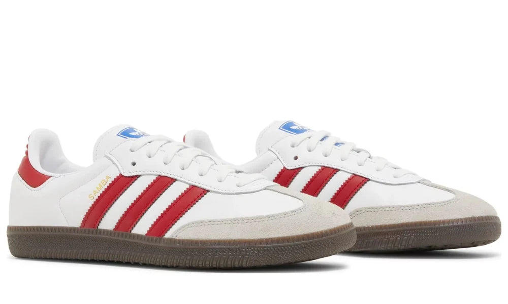Adidas Samba - White Scarlet