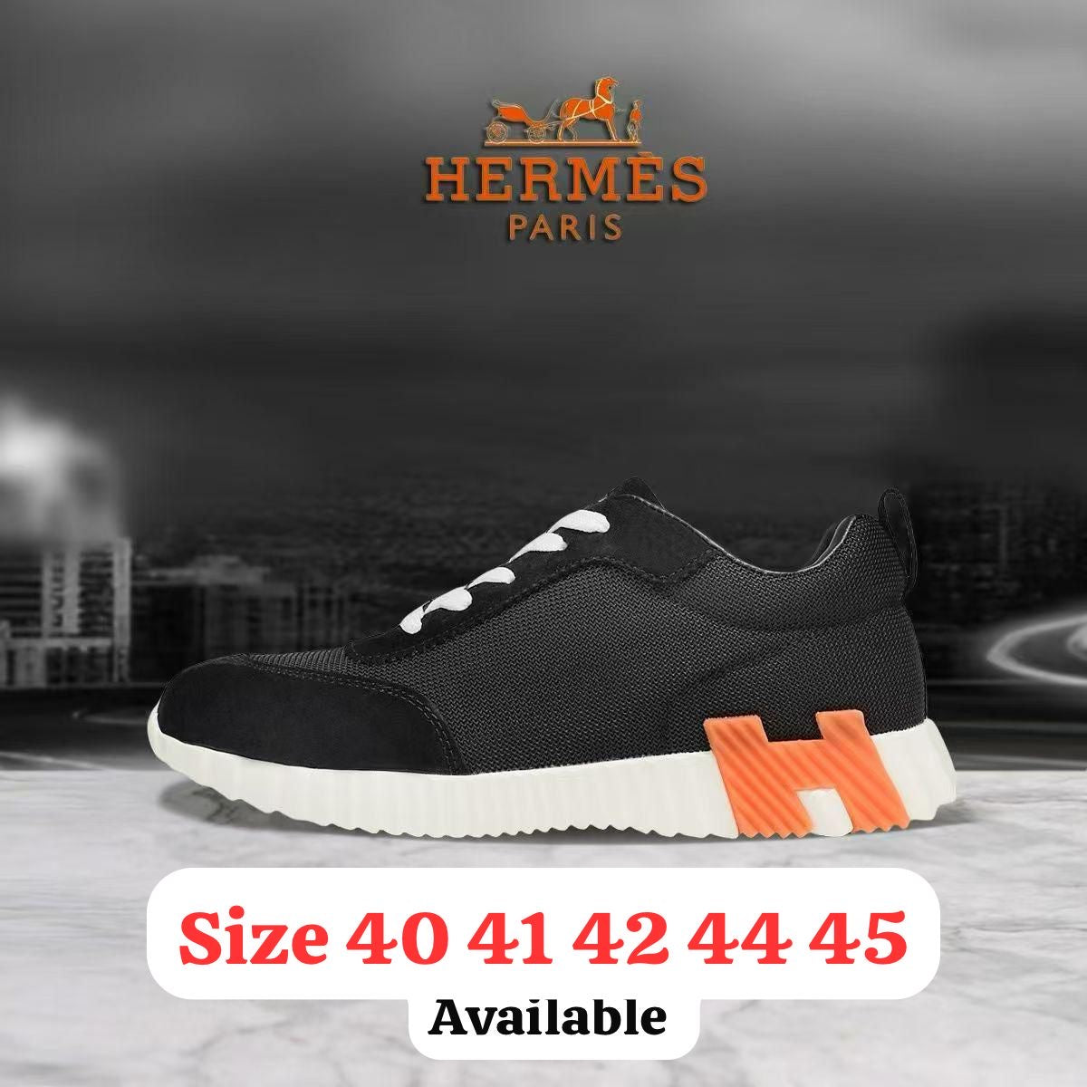Hermes Bouncing - Black Orange White