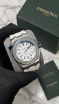 AP Royal Oak Offshore Diver with a white dial and rubber strap.