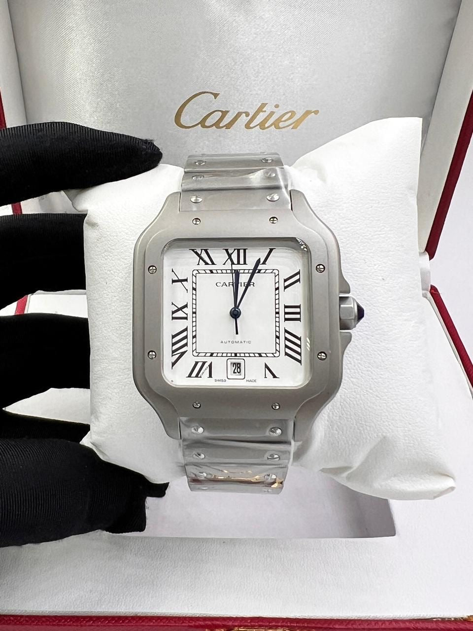 Cartier Santos - silver white