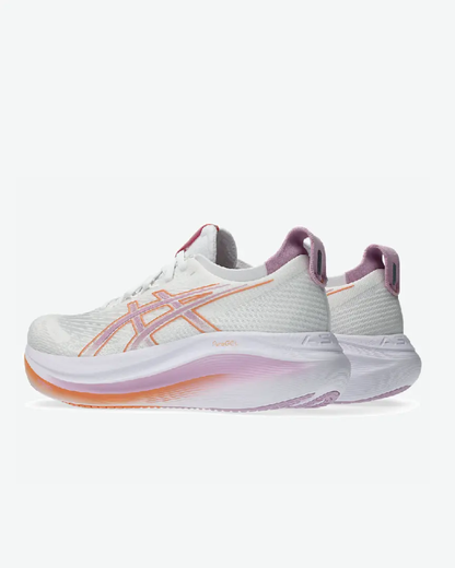 Asics Women’s Gel Nimbus 27 - white and light ube