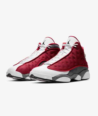 Air Jordan 13 Retro "Red Flint" sneakers in a gym red and flint grey