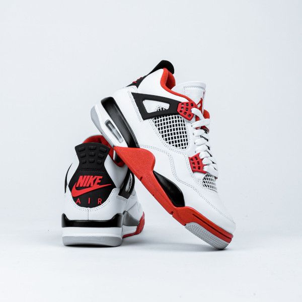 Air Jordan 4 Retro - White / Fire Red