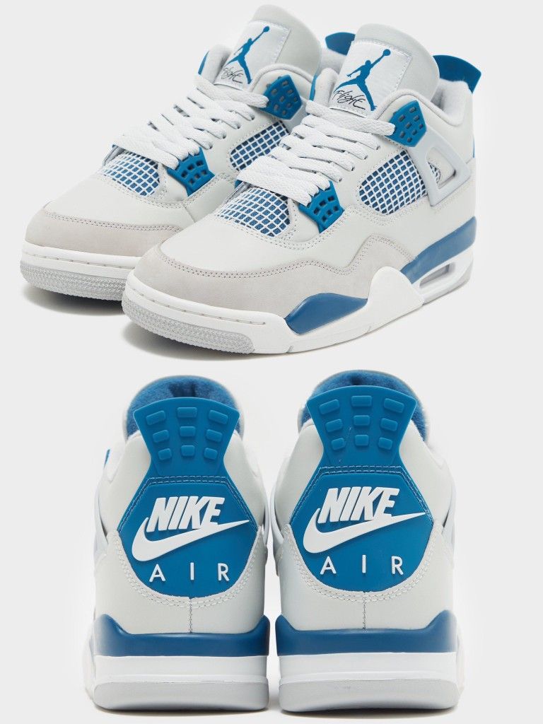 Air Jordan 4 Retro - White / Blue
