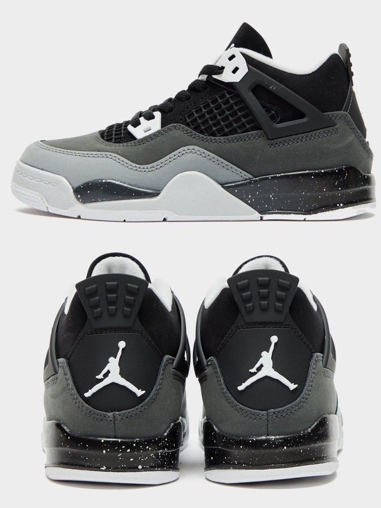 Air Jordan 4 Retro - Black / Grey