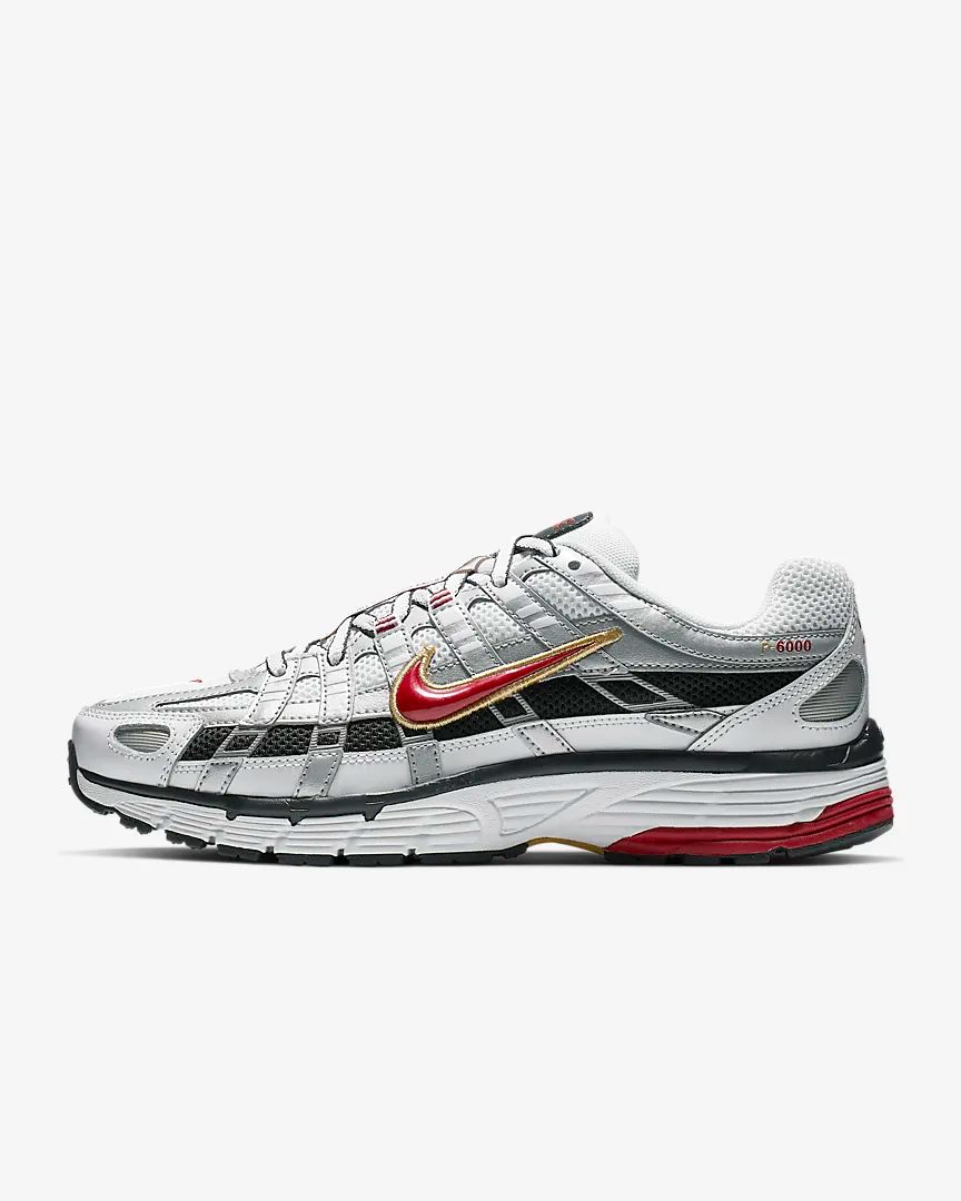 Nike P-6000 -  Platinum/Varsity Red