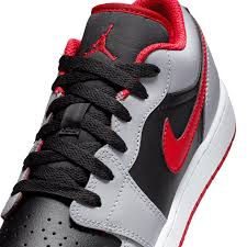 Air Jordan 1 Low - Black / Grey/ Red