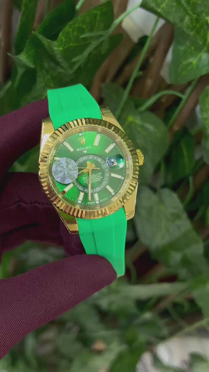 Rolex Sky-Dweller -Sunburst Green