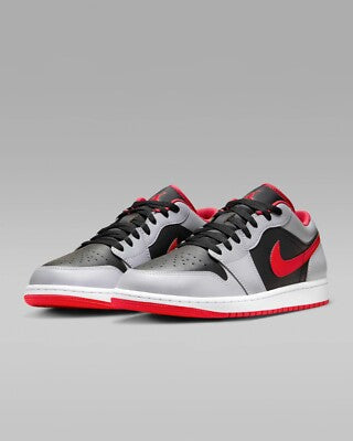 Air Jordan 1 Low - Black / Grey/ Red